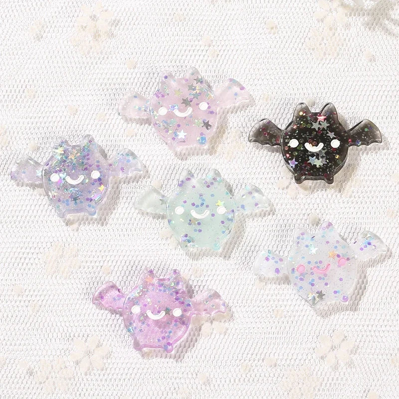 16pcs/lot 38*24mm Resin Bat Charms For Necklace Pendant Keychain DIY