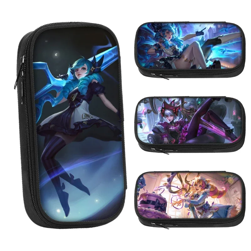 21cm X 10cm League of Legends Gwen Popular Game Peripheral Characters Sexy Customized Stationery Large Capacity Pencil Case