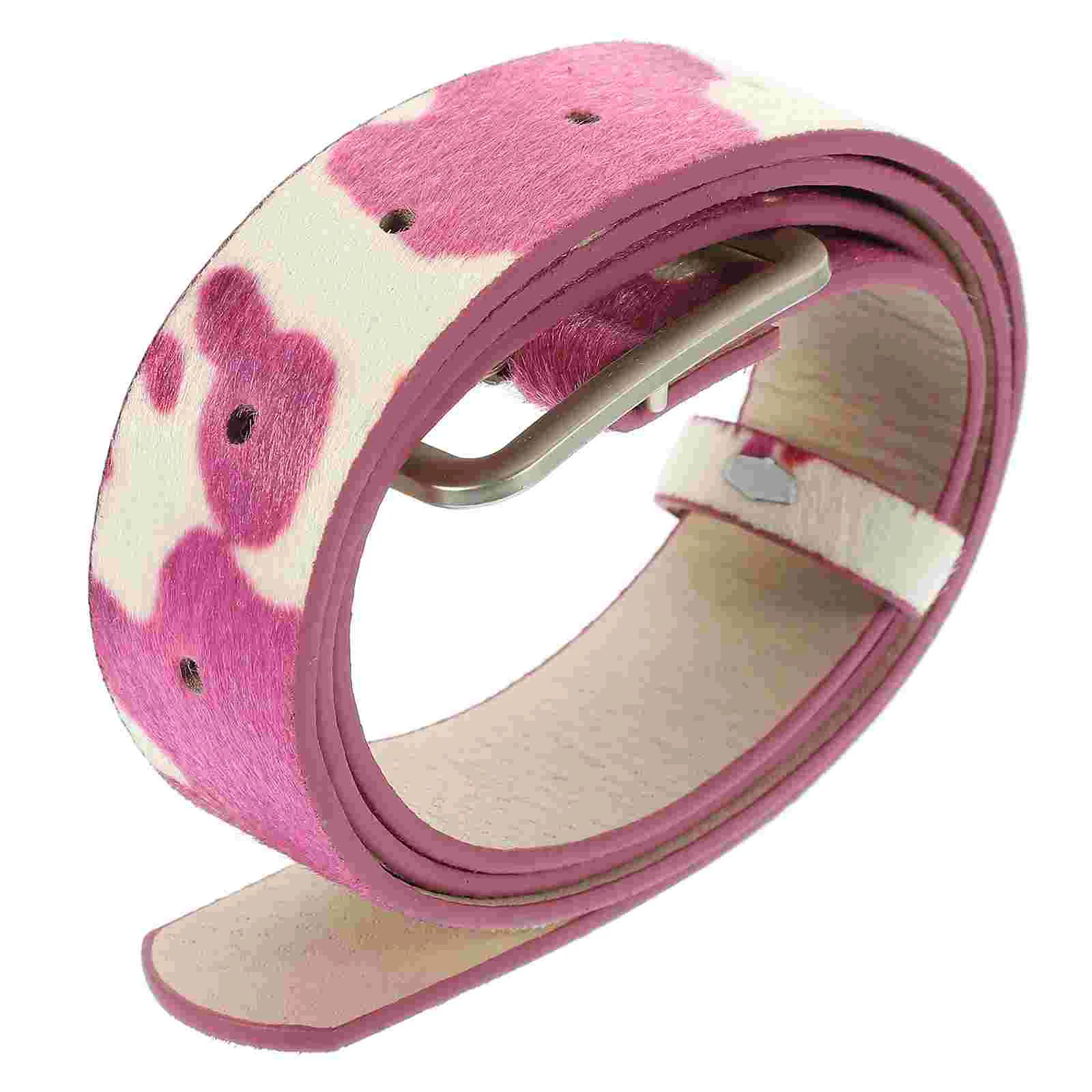 Cow Pu Belt Belts Western Animal Print Mens Pants Cowgirl Jeans for Women Adjustable Tight