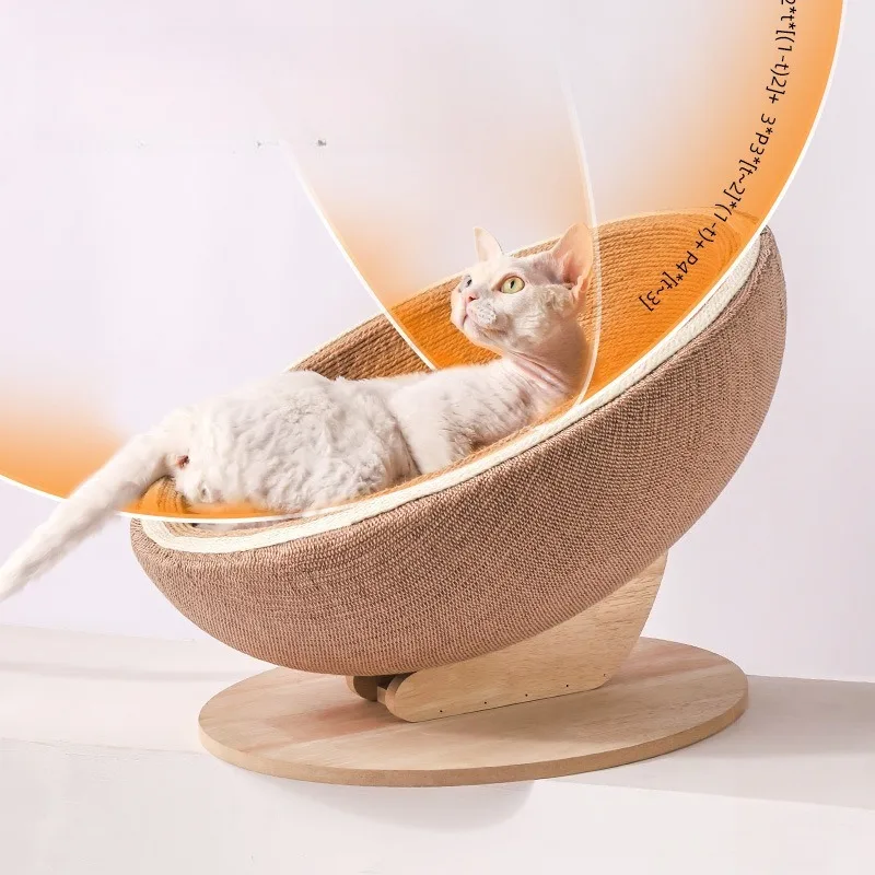 Extra Large Sisal Cat Scratching Board Bed All-in-One Cat Scratching Bowl Cat Sofa Cat Lounge Chair Eggshell Cat Bed