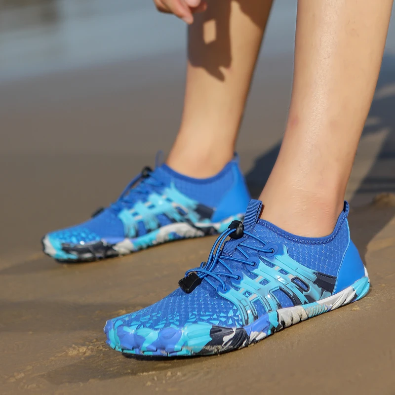 Zapatos de agua con suelas de goma antideslizantes para hombre, zapatillas deportivas transpirables de secado rápido para ocio, Fitness, playa,