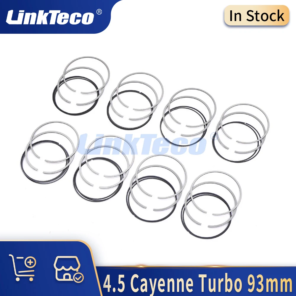 

8pcs STD Engine Parts Piston Rings Set Kit 4.5 L Gas 02-07 M48.00 M48.50 93mm For Porsche Cayenne 955 9PA S Turbo 4.5L V8