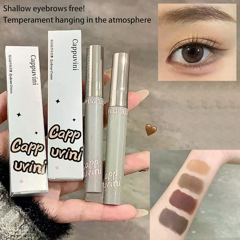 

Cappuvini Natural Eyebrow Dye Waterproof Long Lasting Brown Eyebrow Gel Paint Eyebrow Tint Mascara Brow Enhancer Cream Cosmetics