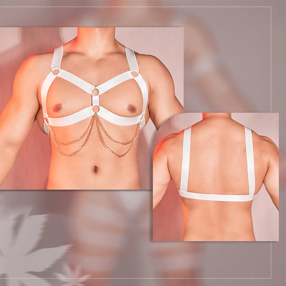 

E 1*Top Or 1*Briefs 1*Top Or 1*Briefs Elastic Shoulder Strap G-string Harness Muscle Body Chest Polyester Pouc Panties New