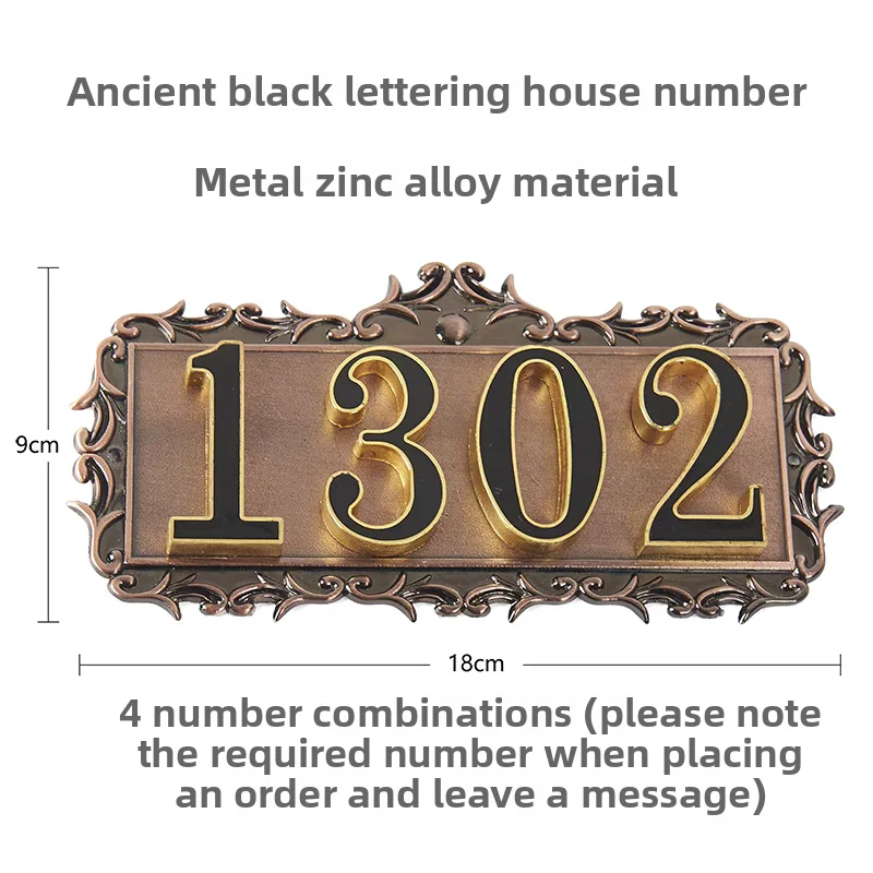 address plate  number stickers  house sign  house number plate Electroplating process  name plate house number outdoor