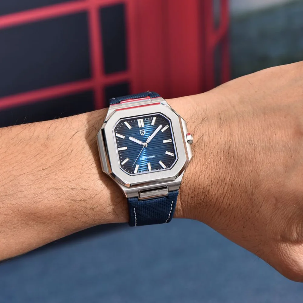 Neue PAGANI DESIGN Quadratische Herren-Quarzuhr, Top-Luxus, Sport, wasserdicht, Saphir-Edelstahl, Business-Herrenuhr