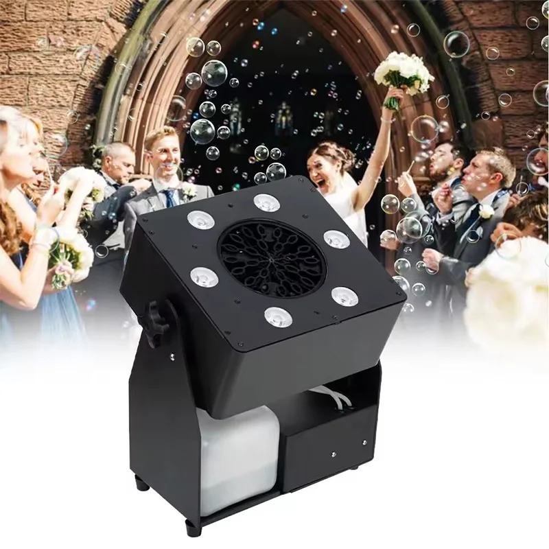 LED RGBW 4IN1 Bubble Machine Stage Bubble Machine DJ Bubble Good Performance Effects For Outdoor Wedding Bubble Blowing Machine