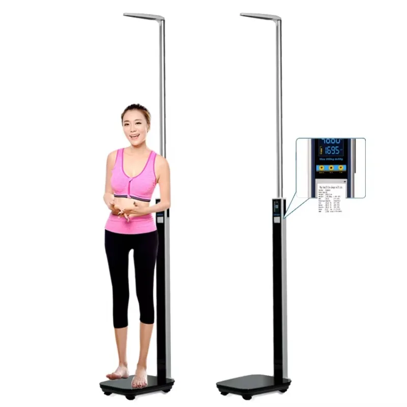 Measuring Stand with Print digital stadiometer portable ultrasonic height and weight scale