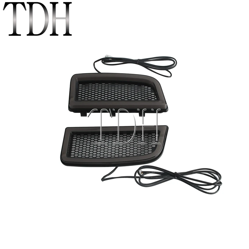 Motorcycle DRL LED Turn Signal Light Fairing Lower Grills For Harley Touring Street Electra Glide FLHTK FLHTKSE FLHXSE CVO 14-20