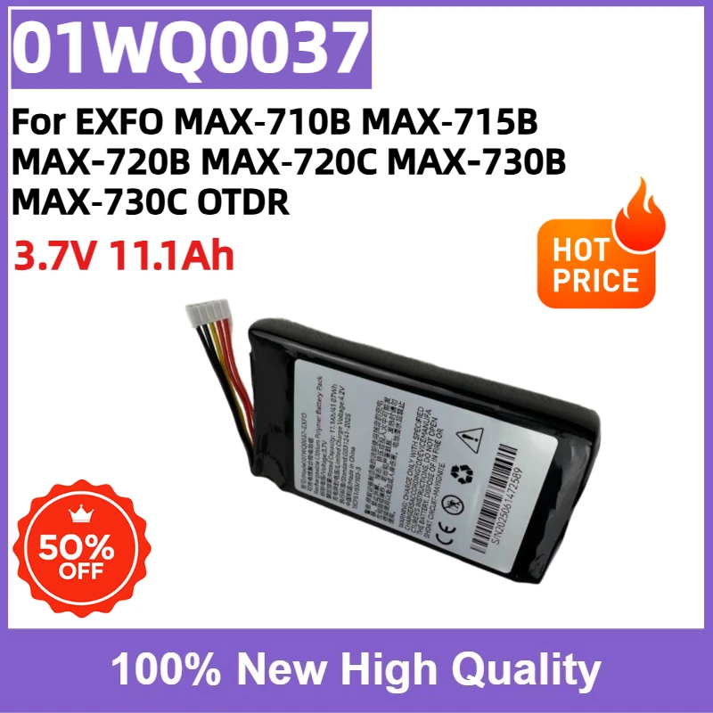 01WQ0037 Replacement Battery 3.7V 11.1Ah Li‑Polymer for EXFO MAX‑710B MAX‑715B MAX-720B MAX‑720C MAX-730B MAX‑730C OTDR