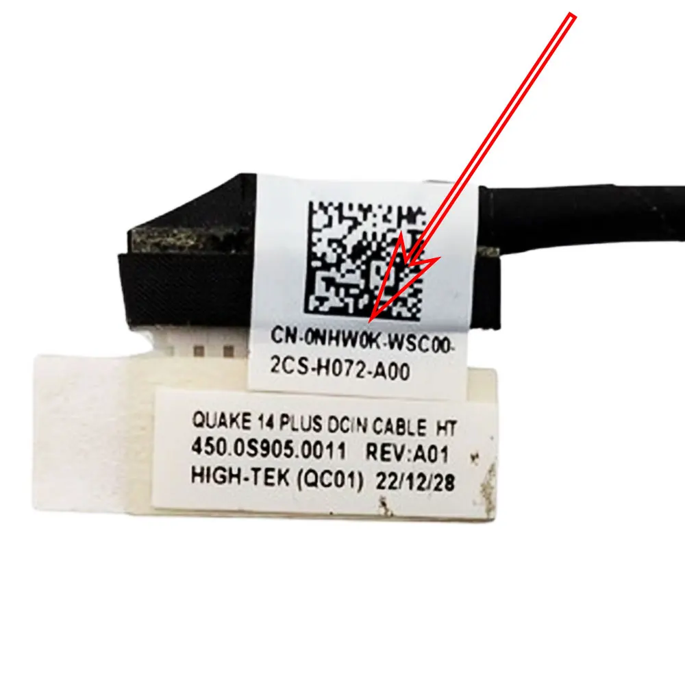 OEM For Dell Inspiron 16 Plus 7630 7635 7430 14 Plus 7430 Laptop DC Power Connector Jack DC-IN Charging Flex Cable 00KF51 0NHW0K view 5
