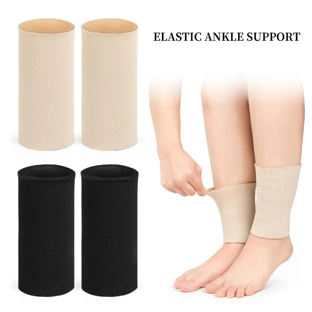 1PCS Simple Soft Ankle Gel Sleeves Elastic with Padded Skate Socks Ankle Compression Sleeves For Skating Riding Ski