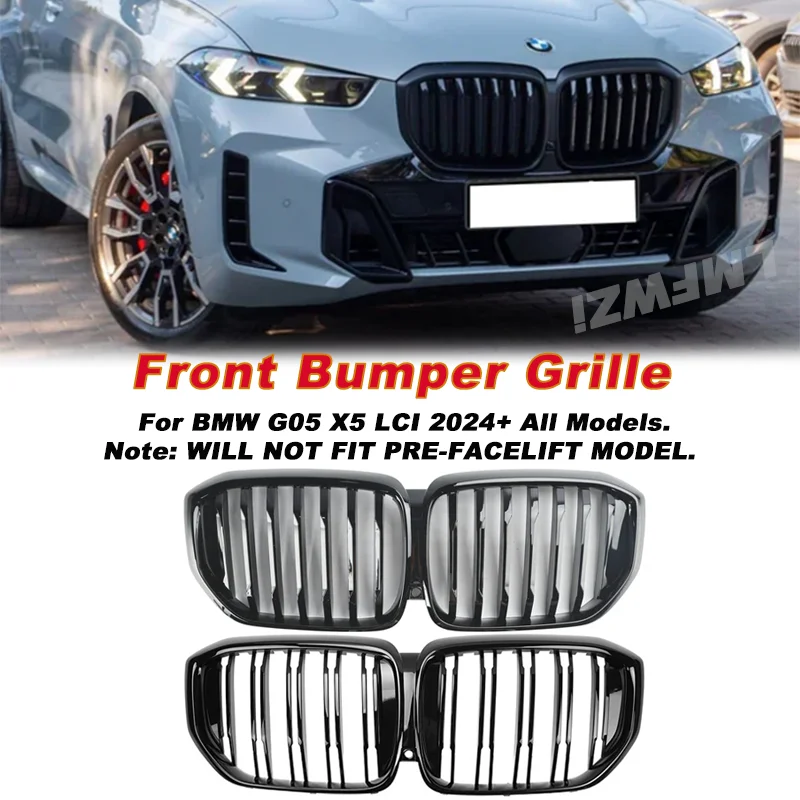 

For BMW G05 LCI X5 xDrive40i xDrive45e xDrive30d xDrive50e M60i 2024 Front Bumper Grille