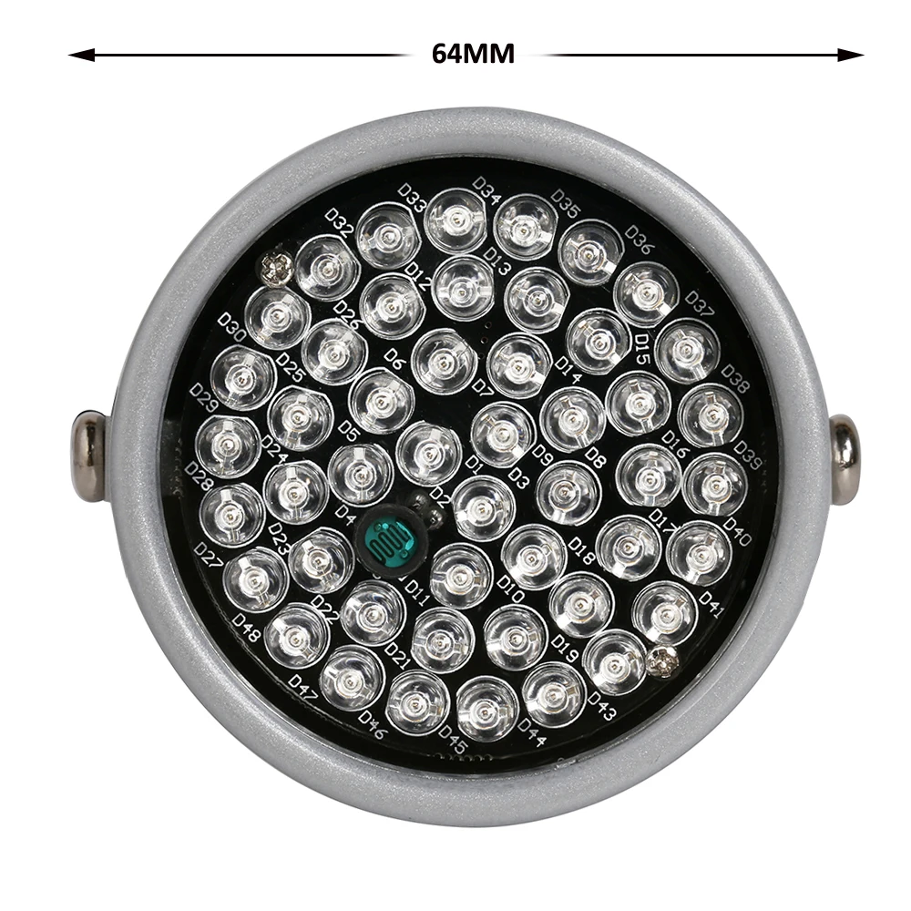 Gadinan CCTV Fill Light Metal 48 pcs IR LEDs Night Vision IP66 Waterproof For CCTV Camera Infrared CCTV LEDS Infrared Illuminato