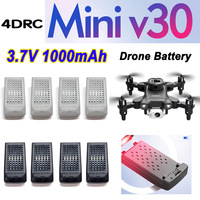 Original 4DRC V30 Mini Drone Battery 3.7V 1000mAh Battery For 4D-V30 Dron Parts V30 RC Plane Replaceable Accessories Parts