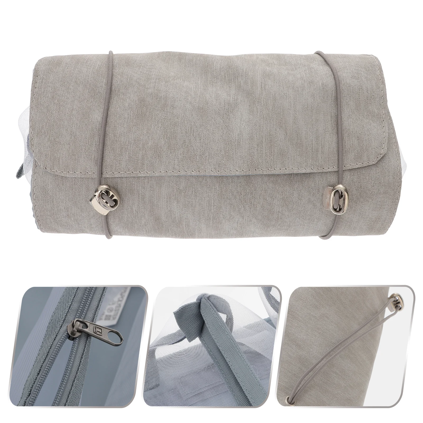 حقيبة PU 4 في 1 قابلة للفصل معلقة قابلة للطي حقيبة مكياج قابلة للطي منظم أدوات الزينة حقيبة كبيرة محمولة