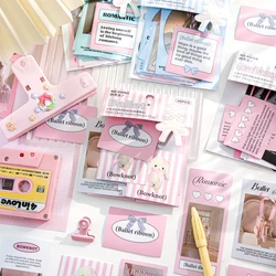 Girl's Diary Series Sticker Bag Korean INS Cute Pink Balletism Scrapbooking DIY Bullet Journaling Deco Phone Stationery Stickers