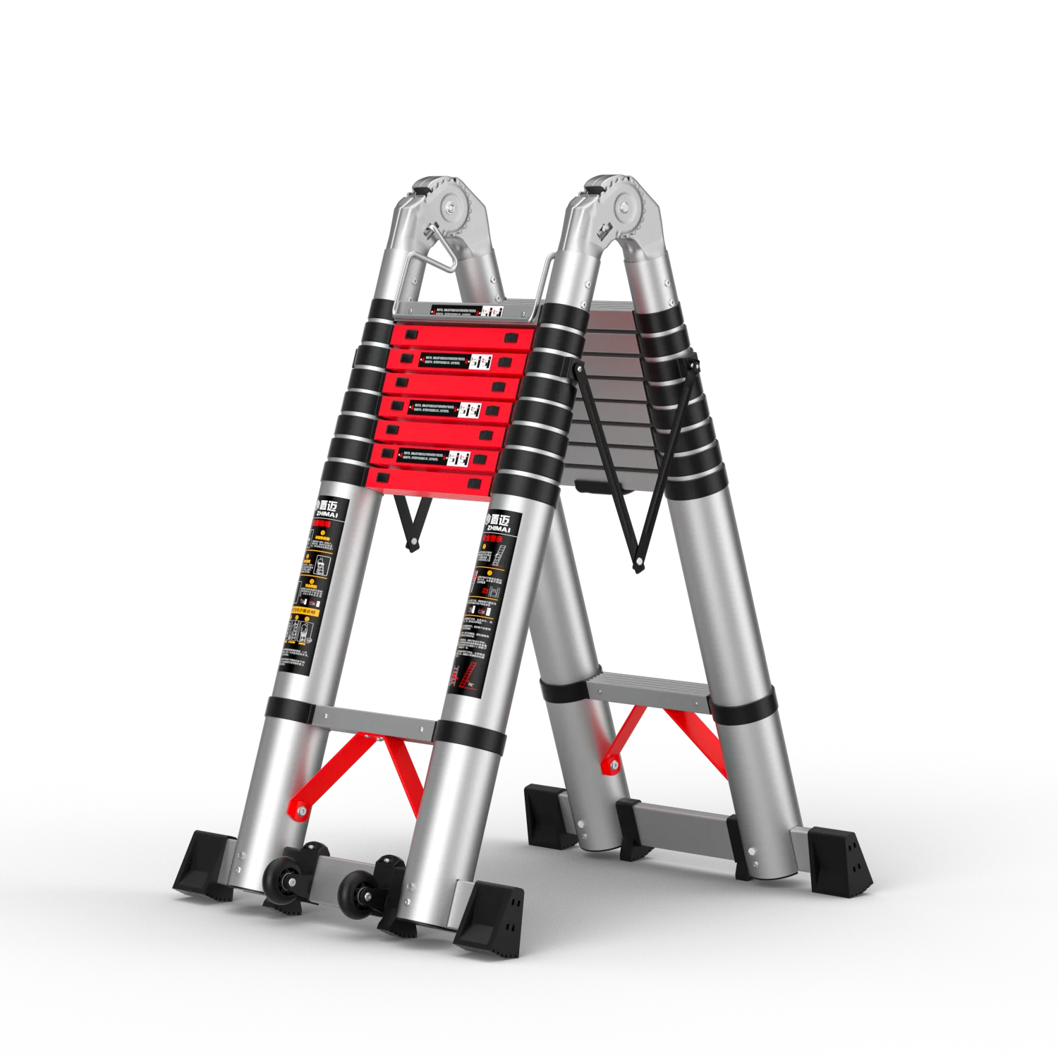 Aluminum Multi-purpose Folded Telescopic Extendable Telescope Ladder Portable Ladder Aluminium Step Ladder