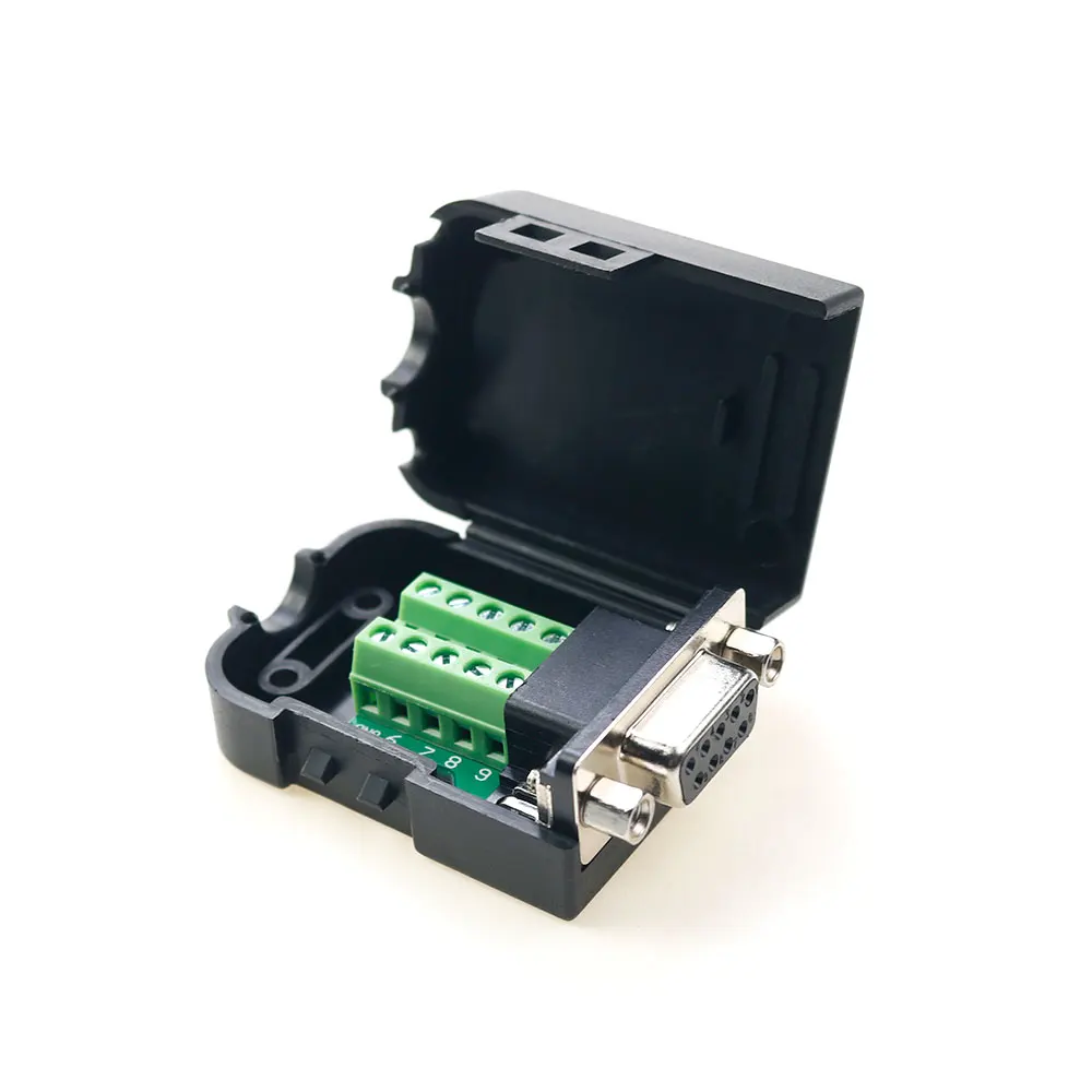 RS232 RS485 DB9 เชื่อมต่อชายหญิง 9 พินขั้วต่อ COM Connector D-SUB เทอร์มินัล 21-24 AWG ลวด Solderless Connector