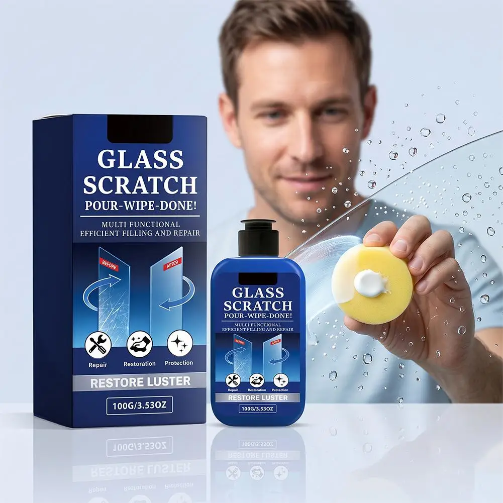 Car Glass scratch Remover Front Windshield Rearview Mirror Side Window Powerful Cleaner Stain Removal Maintenance
