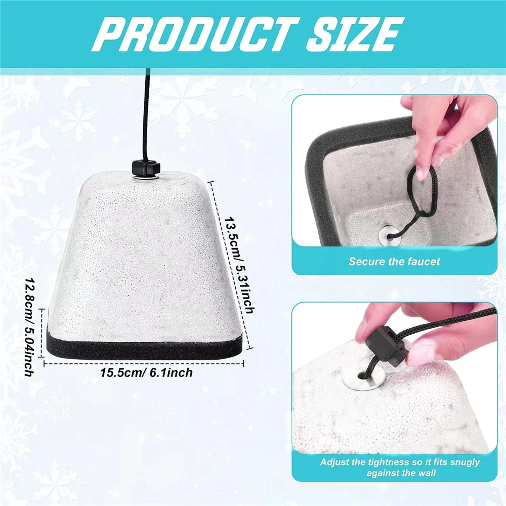 Super Insulation Outdoor Faucet Cover for Winter Winter Waterproof Outdoor Faucet Cover Outside Garden Faucet Freeze Protection