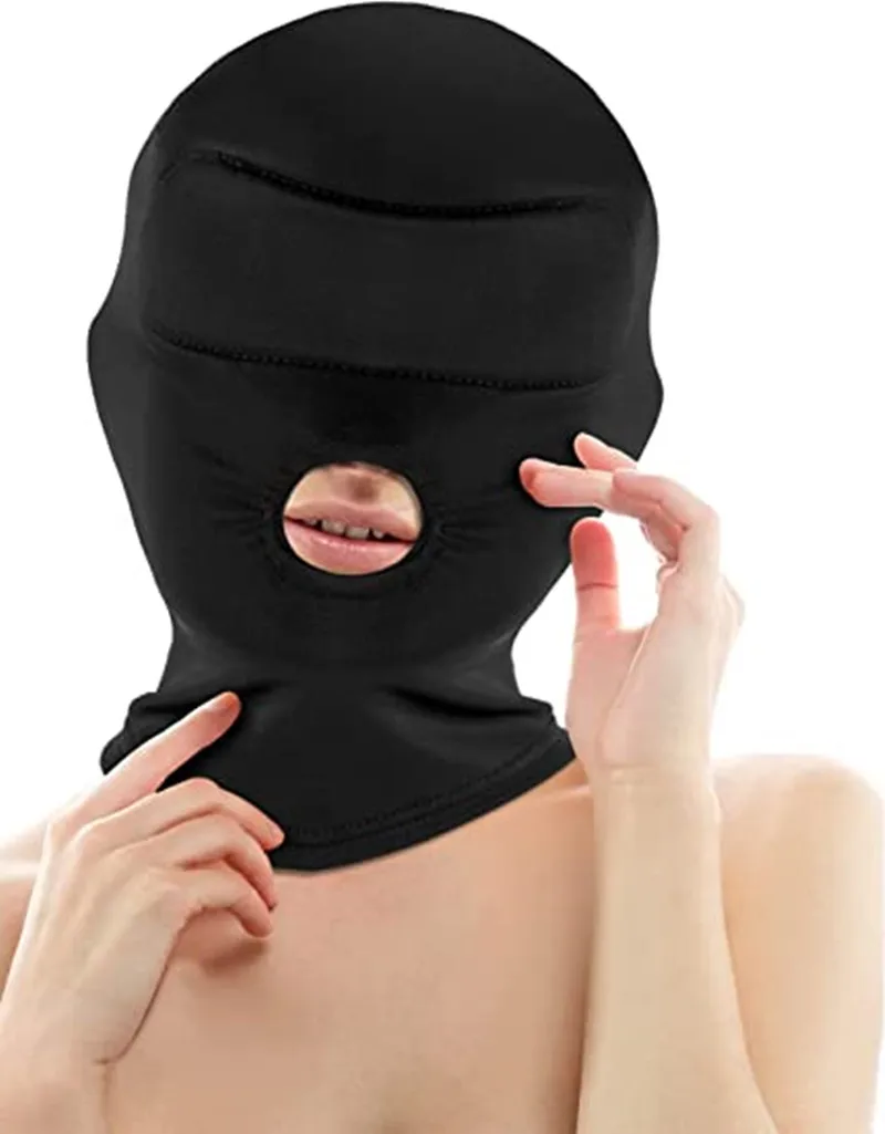 

Full Cover Elastic Mask, Black Breathable Hood, Halloween Masquerade, Cosplay Costume, Balaclava, Unisex