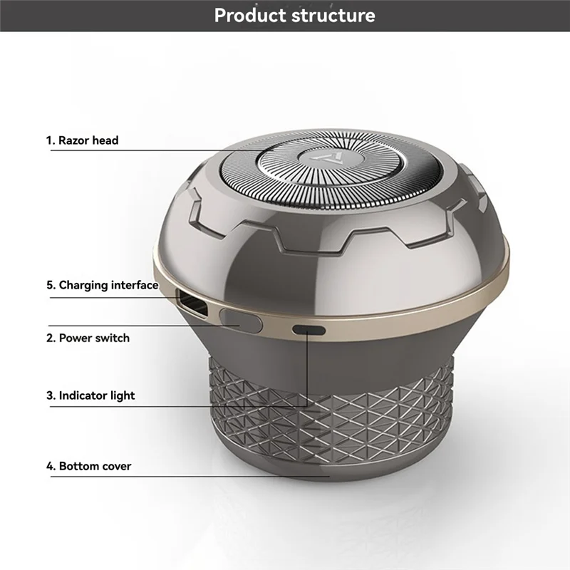 Complete Men's Grooming Kit - USB Rechargeable Electric Shaver, Waterproof Beard And Bald Head Trimmer-A77G