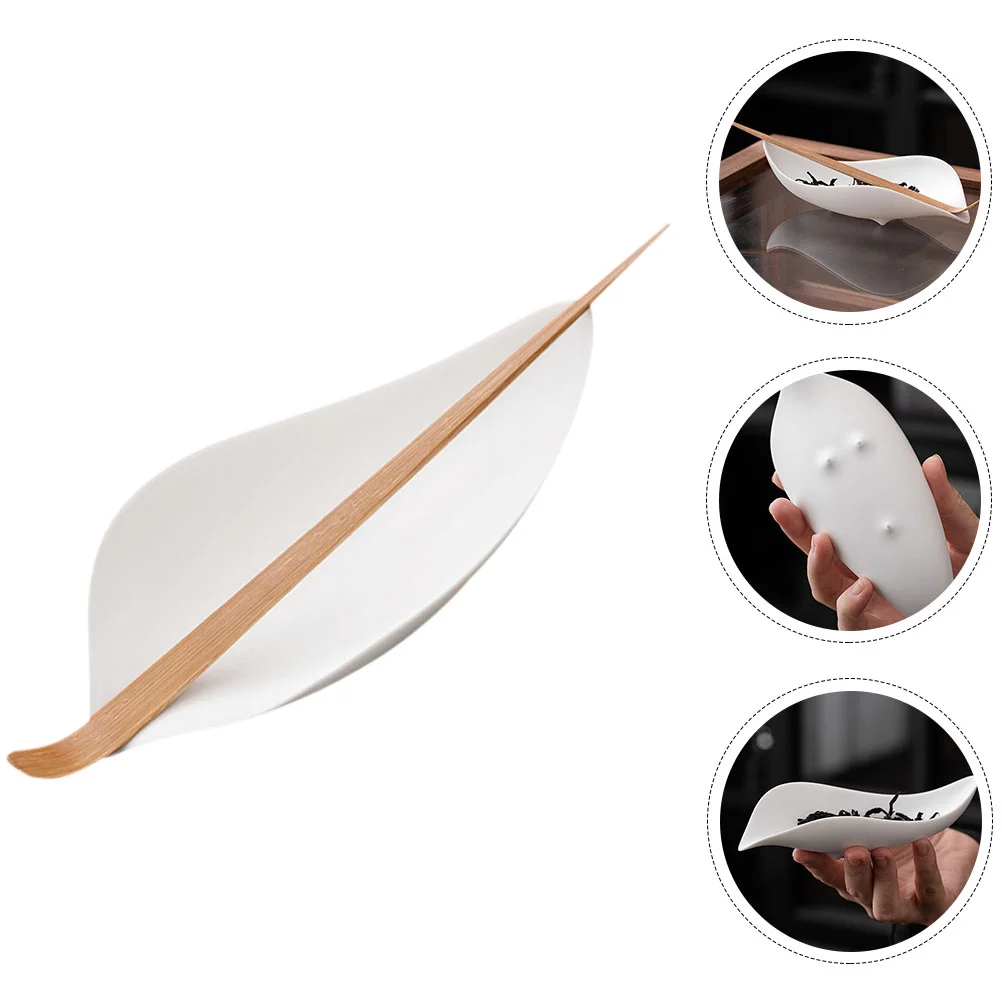 

Tea Spoon Ceramic Scoop Holder Smooth Teaspoon Portable Delicate Spoons Decorative Utensils Household