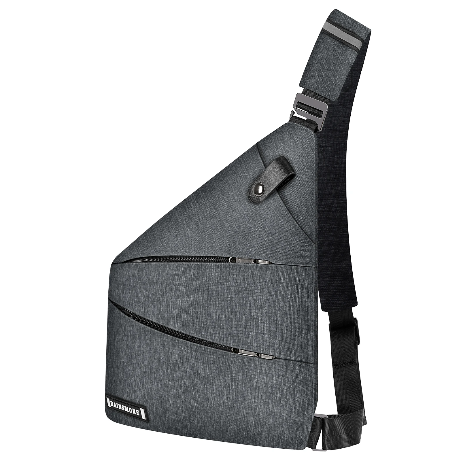 

RAINSMORE Противоугонная сумка через плечо с регулируемым ремешком Дорожная нагрудная сумка с несколькими карманами для женщин и мужчин