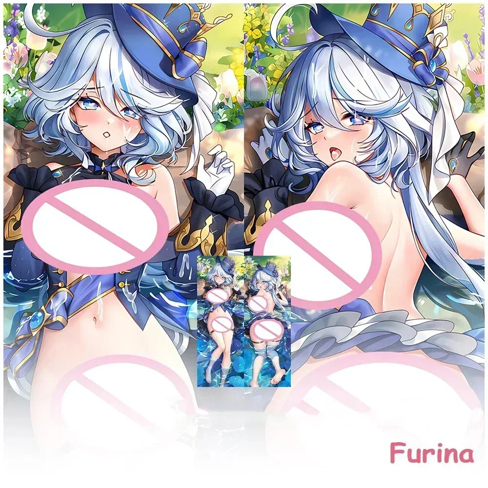 

Game Genshin Impact Furina Cosplay Dakimakura Pillow Case Hugging Body Otaku Pillow Cushion Cover Bedding Gifts