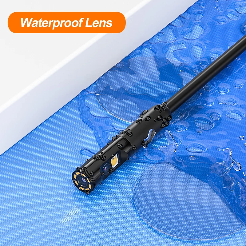 4.3 بوصة 1080P كاميرا المنظار الصناعي 8 مللي متر عدسة 8 المصابيح IP68 WP Borescope لفحص المجاري السيارات دراجة نارية السباكة