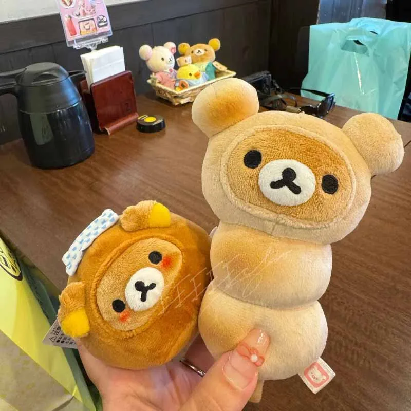 

Rilakkuma Cute Cartoon Plush Toy Roast Mantou Simulation Doll Backpack Key Pendant Decoration Japanese Style Stuffed Animal Gift