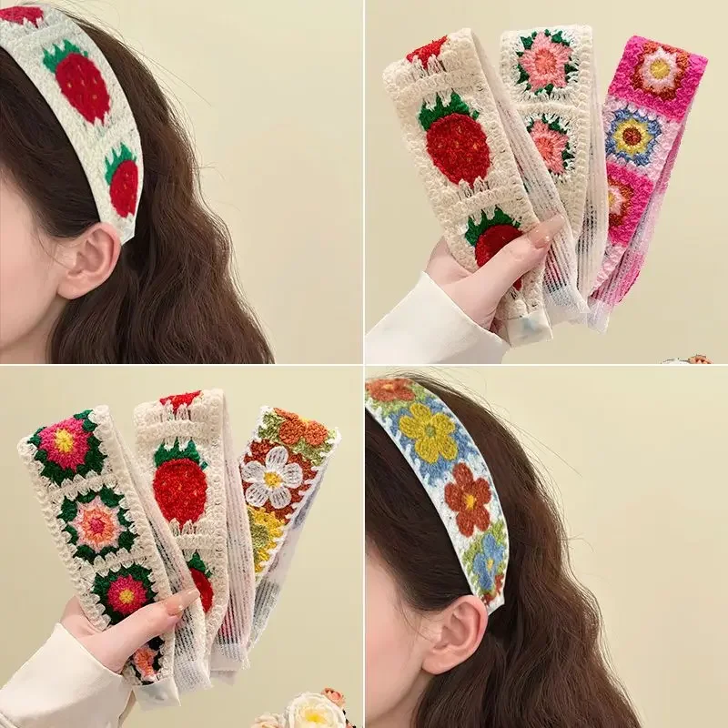 

Elegant Chiffon Embroidery Flower Hairband For Women Sweet Hair Decorate Headband Hair Hoop Band Fashion Hair Accessories