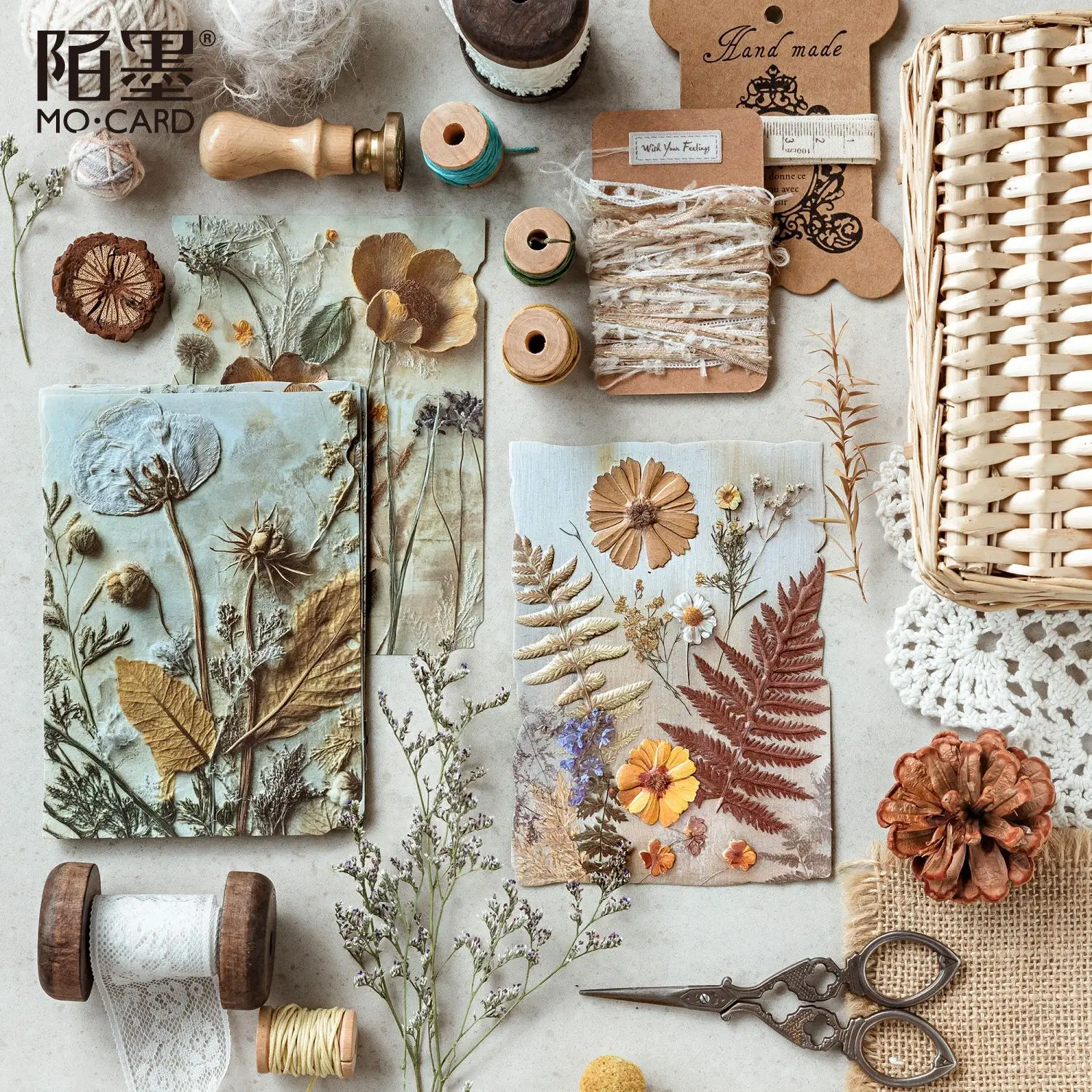 Set di carta decorativa per conto a mano in carta di carta in stile romantico in stile INS. Set di carta decorativa per conto a mano in materiale retrò