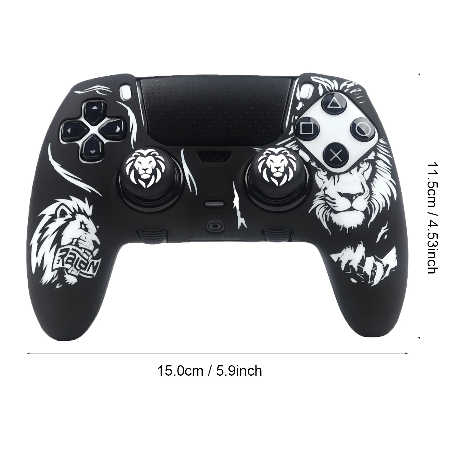 حافظة ناعمة غير قابلة للانزلاق لوحدة التحكم DualSense Edge غطاء سيليكون حماية كاملة للبشرة مع ملحقات مقابض الإبهام لجهاز PS5 Edge #2