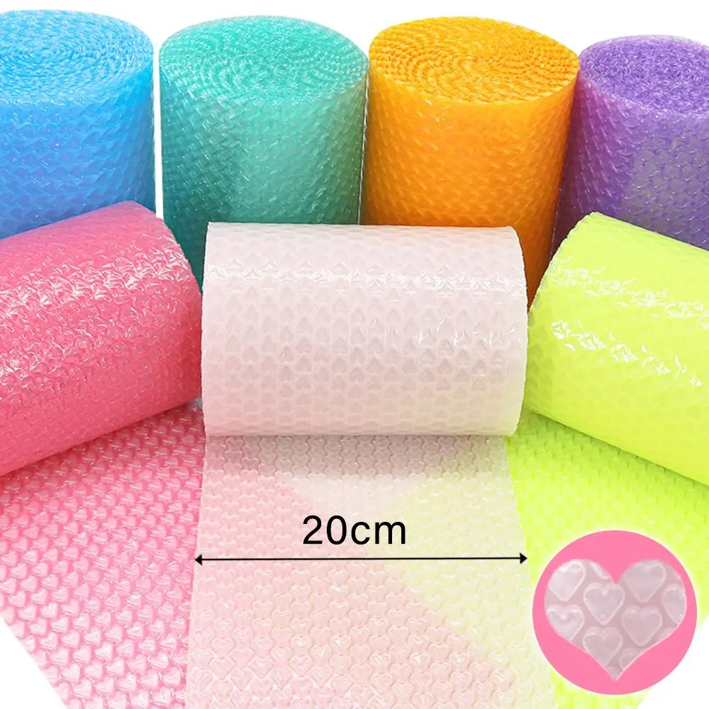 

0.2*6M Lovely Thicked Heart Shape Bubble Wrap Shockproof Packaging Buffer Bubble Paper Foam Roll Buffer Packaging Fragile Glass
