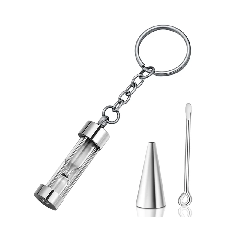 Dropshopping Stainless Steel Hourglass Ashes Necklace Urn Keychains Family Memorial Keepsake Cremation Jewelry with Fill Kit