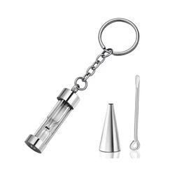 Dropshopping Stainless Steel Hourglass Ashes Necklace Urn Keychains Family Memorial Keepsake Cremation Jewelry with Fill Kit