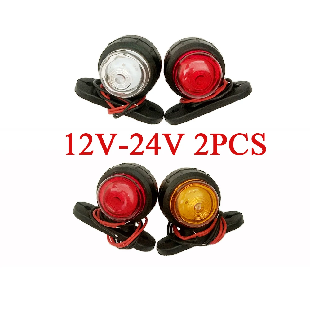 2PC 12V Leds 24V Lkw-anhänger Lichter LED Seite Marker Position Lampe Lkw Traktor Freiheit Lampen Parkplatz licht Weiß Rot Camion