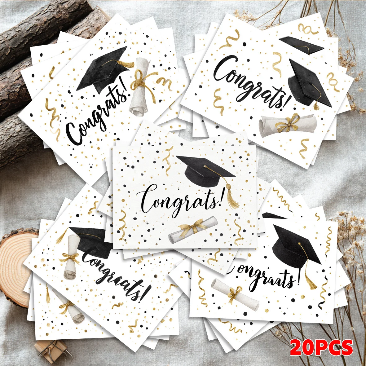 20PCS Graduation Themed Congratulatory Postcards, Suitable for Holiday Greetings, Collections, Confessions, and Birthday Gifts
