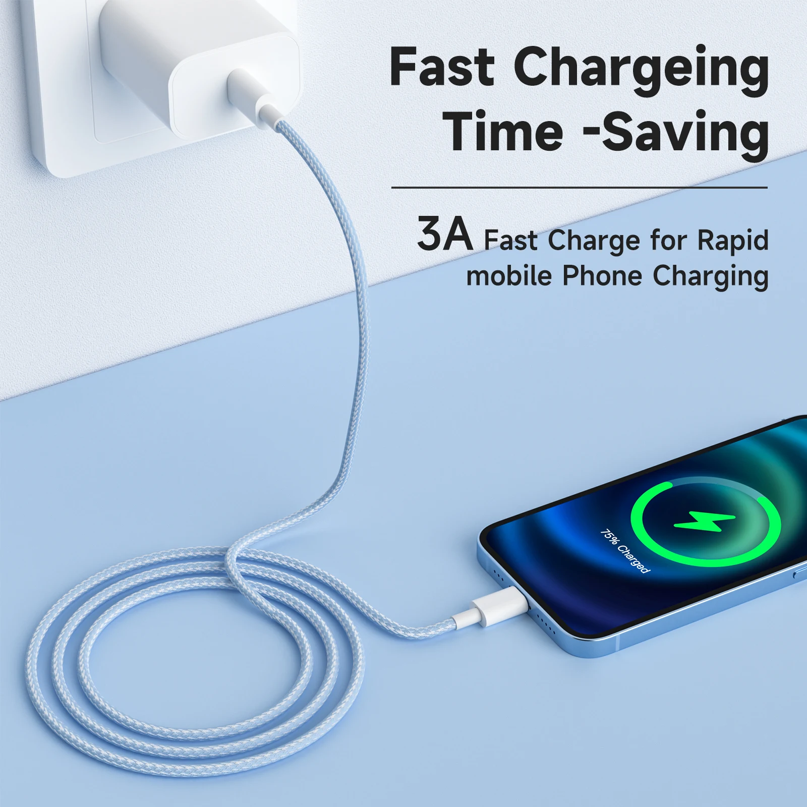 كابل USB من النوع C لهاتف آيفون ، كابل بيانات للشحن السريع ، لون لطيف ، PD 20 واط ، آيفون 14 ، 13 ، 12 برو ماكس ، آي باد ، Mini