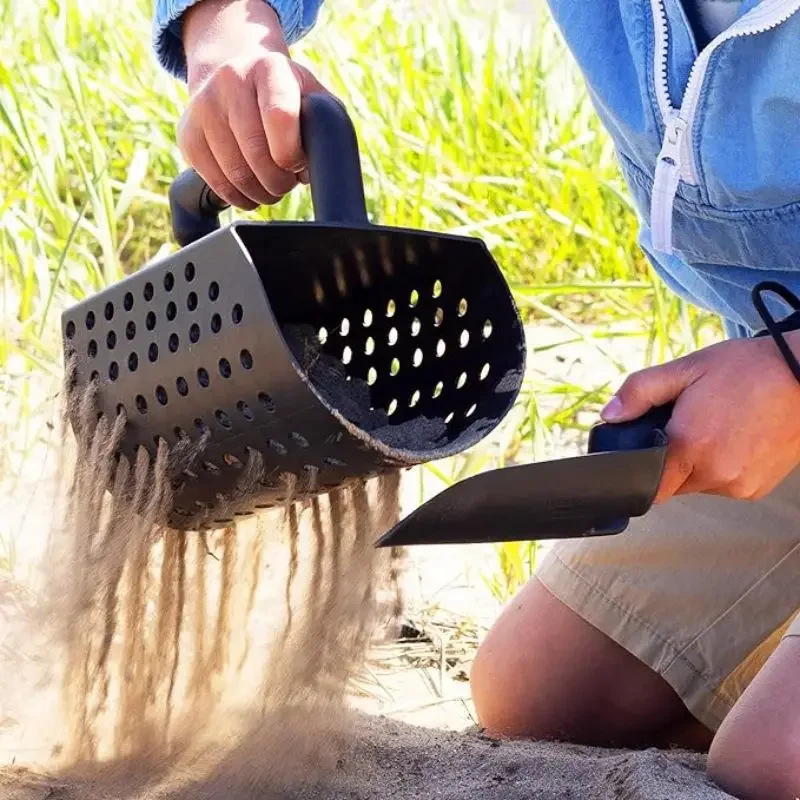 

Sand Scoop And Shovel Digging Tools Stainless Steel Beach Finder Filter Sand Shovel Manual Sand Detection Hourglass Shovel