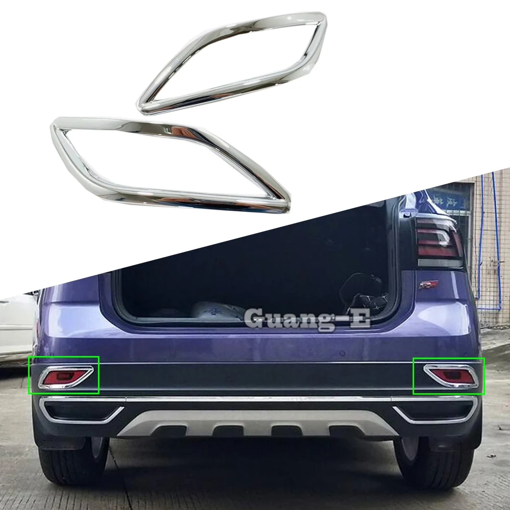 

Body ABS Trim Back Tail Rear Fog Light Cover Lamp Frame Stick Eyebrow For Volkswagen VW T-cross Tcross 2019 2020 2021 2022 2023