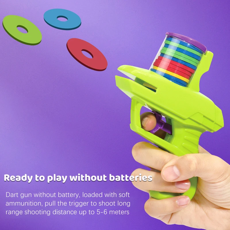 子供のためのevaソフト弾丸飛行銃、フォームディスクランチャー、射撃玩具、屋外、親子の相互作用ゲーム、安全