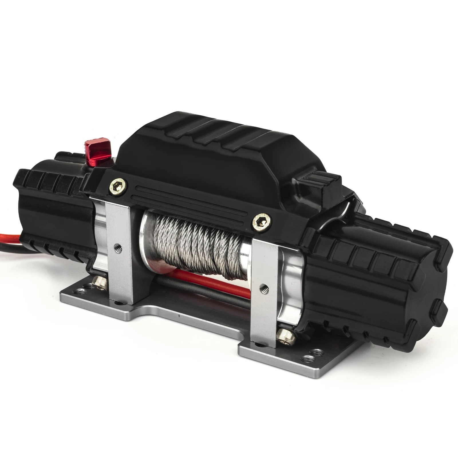 RC Metal Winch 8-15kg Double Motor Simulated Automatic Winch For 1/10 RC Crawler Car Axial SCX10 TRX4 D110 Tamiya