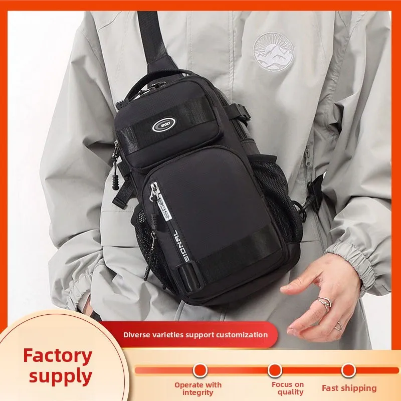 

Мужская сумка через плечо, новая нагрудная сумка, деловой спортивный корейский стиль, большой вместительный рюкзак для пары, сумка через плечо