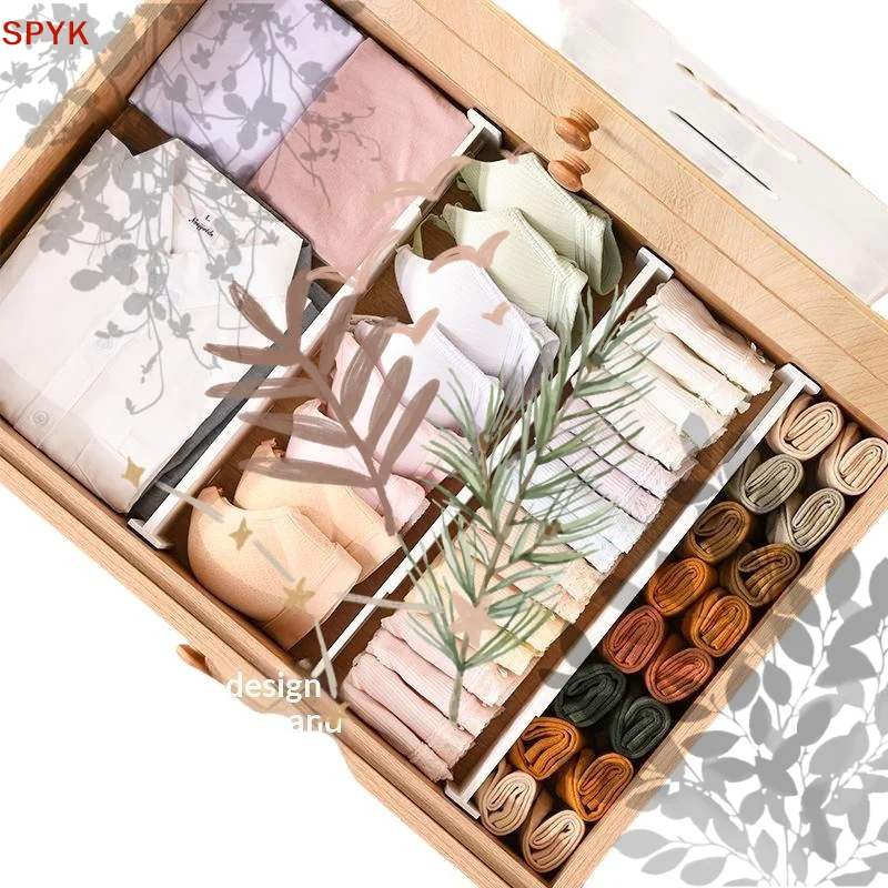 New Telescoping Drawer Divider Adjustable Multifunctional Cabinet: Clapboard DIY Separator Organization