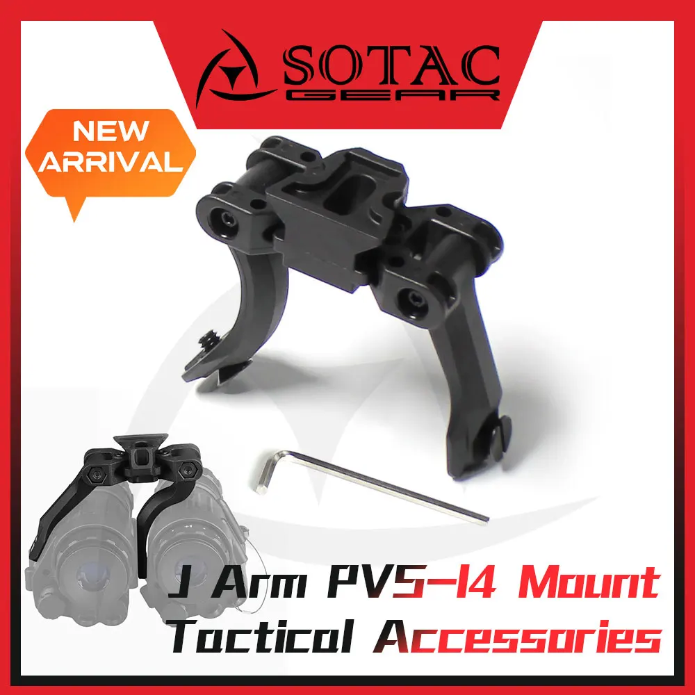 

Тактическое крепление для шлема с двойным J-образным кронштейном для PVS15 PVS18 NVG, регулируемая база для крепления приборов ночного видения