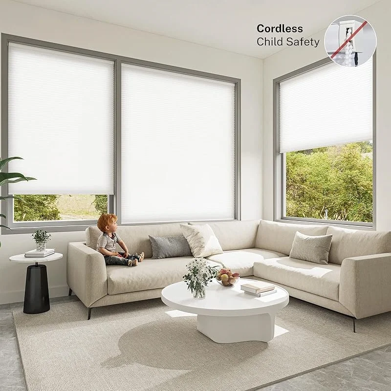 Hot Selling Filter Custom Size Punch-Free Cordless Top Down Bottom Up Cellular Honeycomb Blinds For Windows