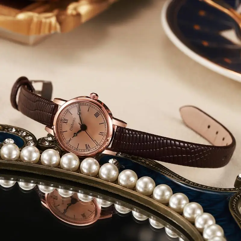 w Korean style trendy, simple, personalized, retro, original style, student, male and female, quartz belt, couple watch in stock